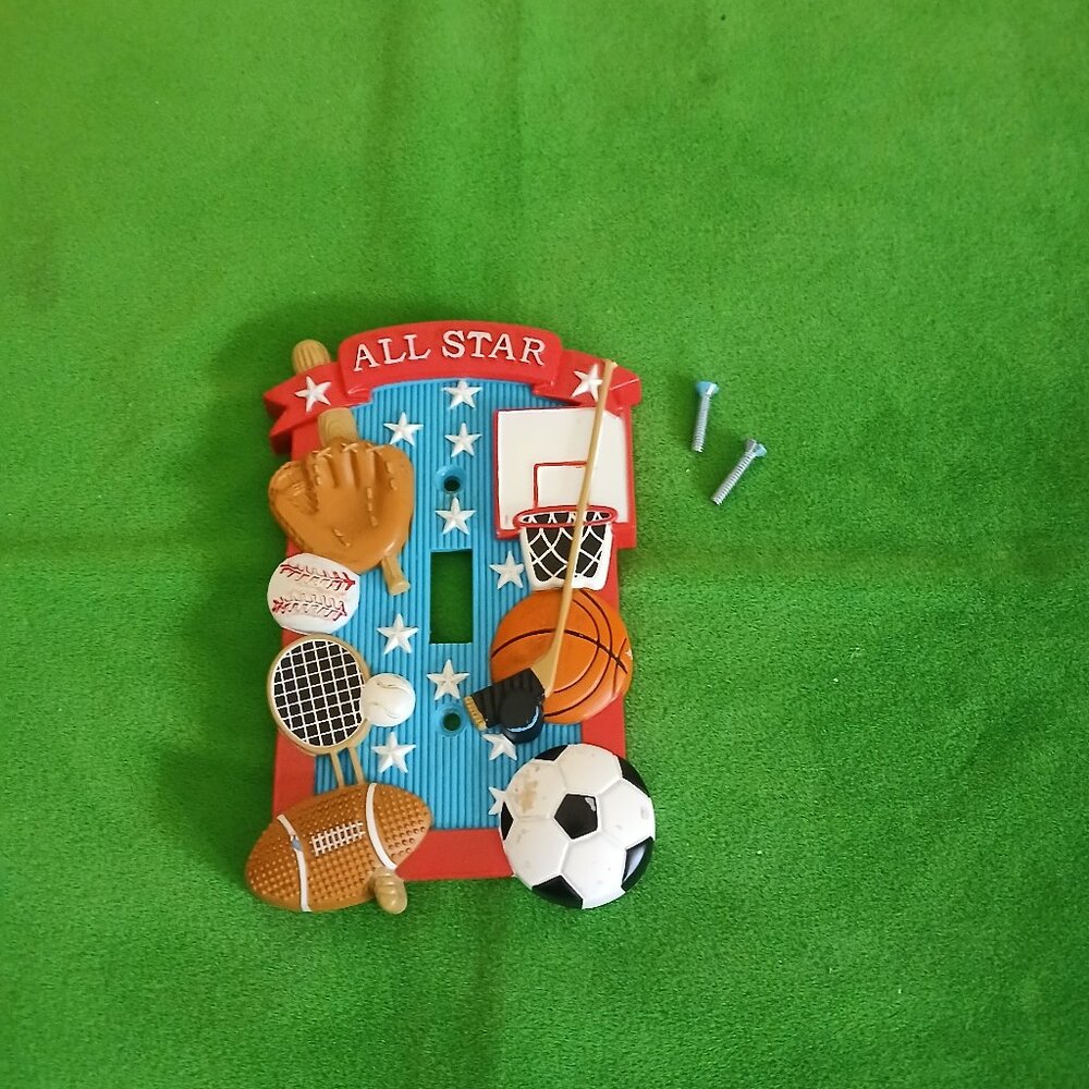 All Start sport decorative Switch plate Used